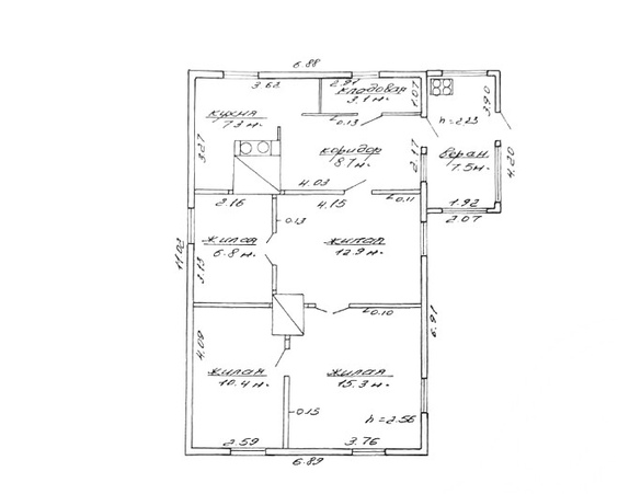 Дом, г.п. Телеханы, ул. Гагарина, 6