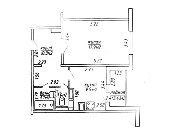 Однокомнатная квартира г. Минск,  ул. Казимировская, 11