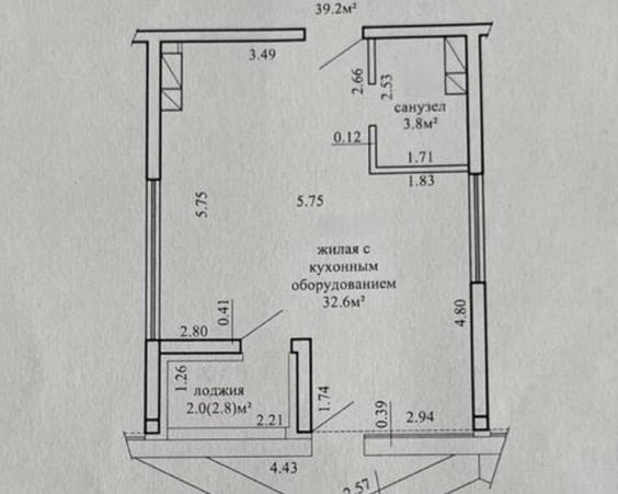 Однокомнатная квартира г. Минск,  ул.Алфёрова, 5