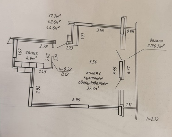 Двухкомнатная квартира г. Минск, ул. Аэродромная, д. 28