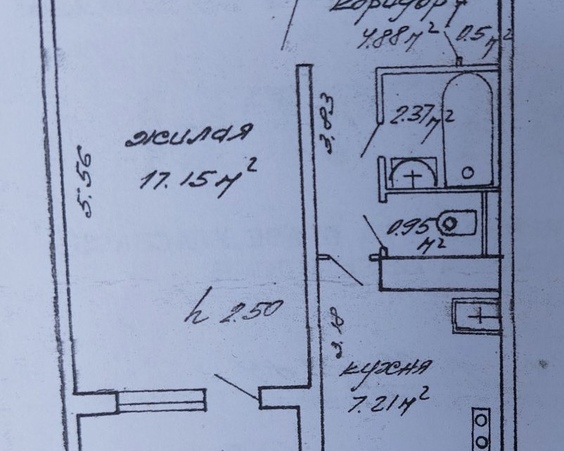 Однокомнатная квартира г. Минск, ул. Якубова, д. 28